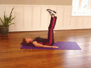 ท่านอนยกขาตรง